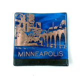 Minneapolis Sunset Skyline 4.5" Fused Glass Catch-all Dish