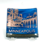 Minneapolis Sunset Skyline 4.5" Fused Glass Catch-all Dish