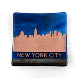 New York City Skyline 4.5" Fused Glass Catch-all