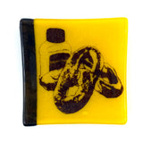 Philadelphia Pretzel 4.5" Fused Glass Catch-all Dish