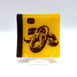 Philadelphia Pretzel 4.5" Fused Glass Catch-all Dish