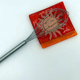 Celestial Happy Sun 4.5" Handmade Fused Glass Catch-all Dish