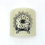 Crystal Ball Fused Glass 4.25" Candle Shield Sconce