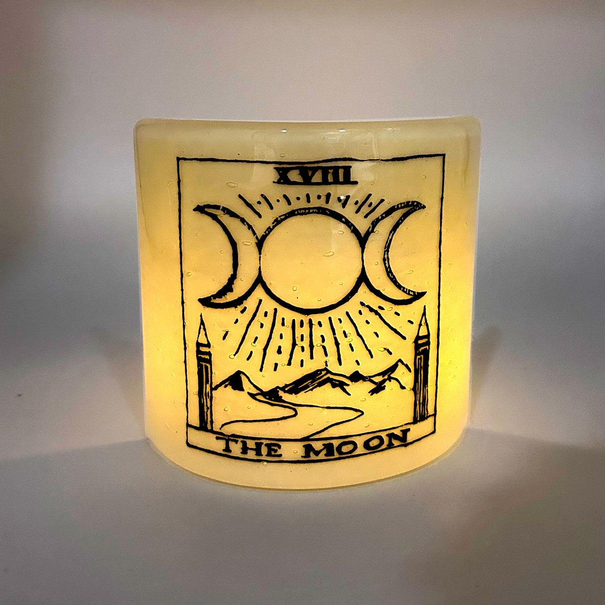 Tarot Fused Glass 4.25" Candle Shield Sconce