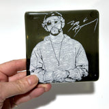 Bad Bunny Fused Glass 4" Single Coaster