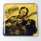 B.B. King Fused Glass 4" Single Coaster