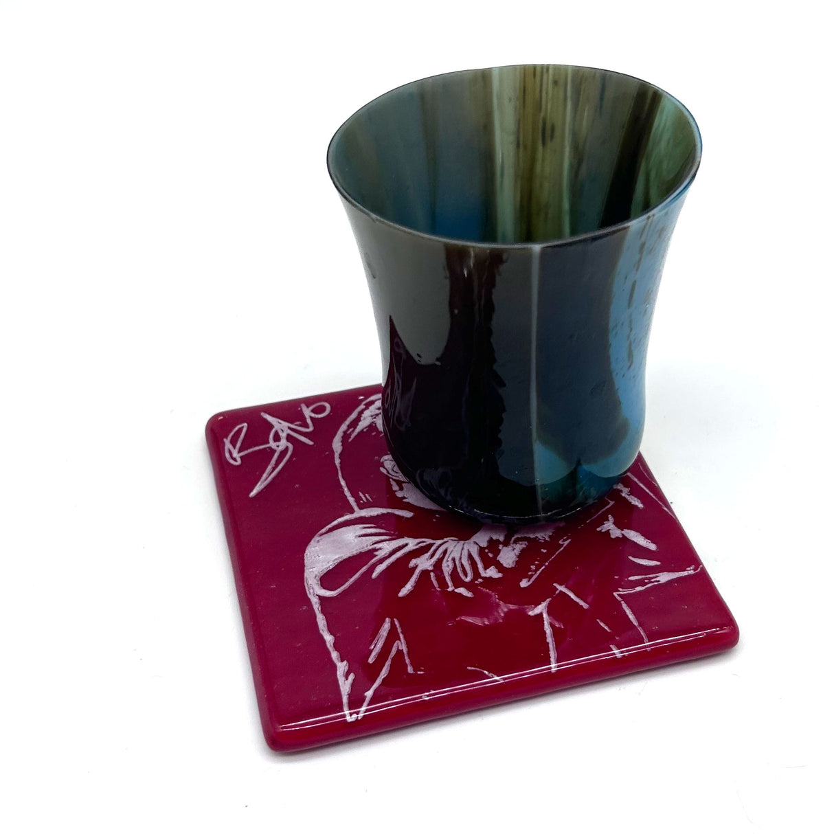 Bono  Fused Glass 4" Single Coaster
