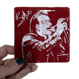 Bono  Fused Glass 4" Single Coaster
