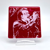 Bono  Fused Glass 4" Single Coaster