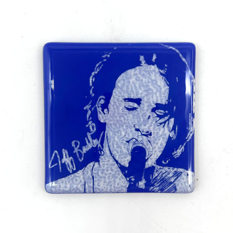 Jeff Buckley Handmade 4" Handmade Fused Glass Coaster