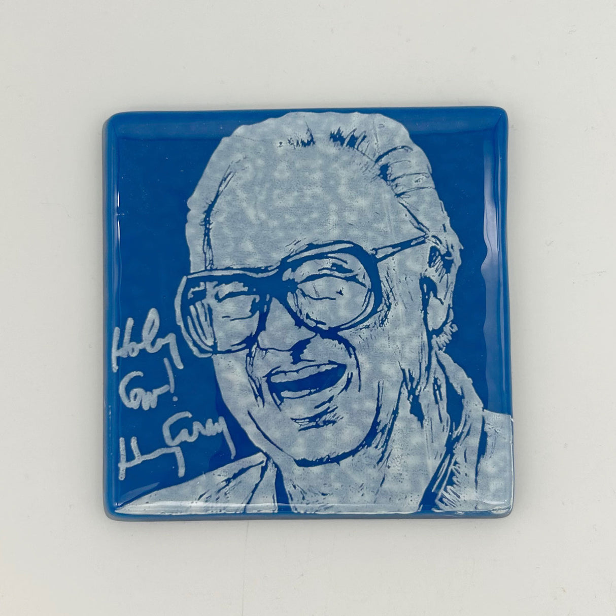Haray Caray Chicago Fused Glass 4" Single Coaster