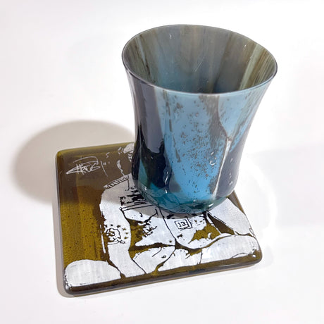 Tommy Chong  Fused Glass 4" Single Coaster
