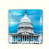 Washington DC Capitol Building Fused Glass 4" Single Coaster - made to order