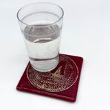 Washington DC Metro Token Fused Glass 4" Single Coaster