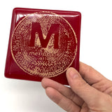Washington DC Metro Token Fused Glass 4" Single Coaster