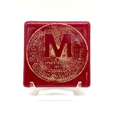 Washington DC Metro Token Fused Glass 4" Single Coaster