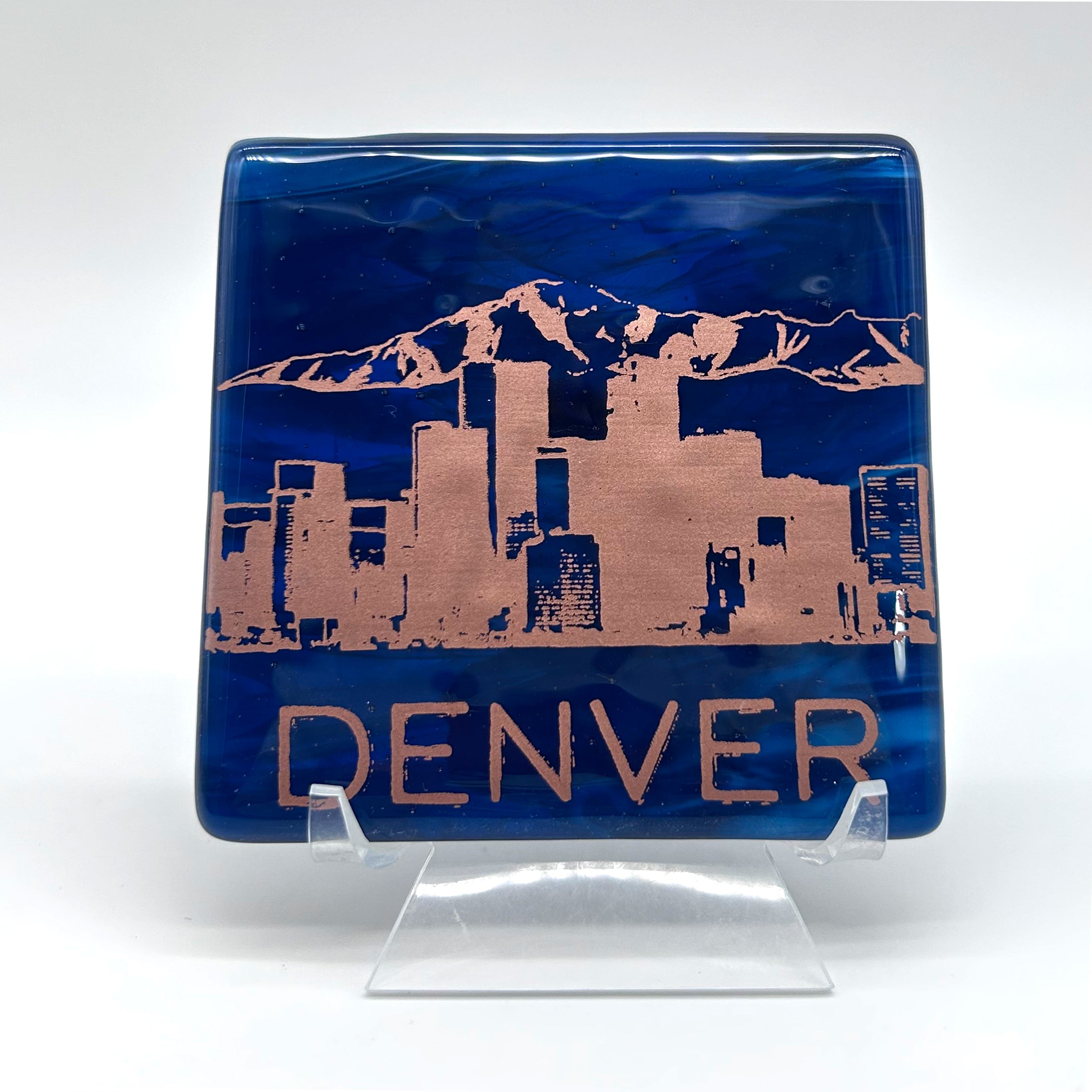 Kiku Handmade Fused Glass Coaster - Thumbnail 4