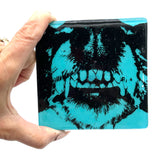 Dr. Teeth (Dog) Handmade 4" Handmade Fused Glass Coaster