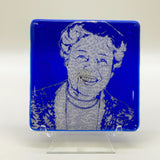 Eleanor Roosevelt (Smile)  Fused Glass 4" Single Coaster