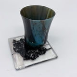 FDR Fala Roosevelt Dog Fused Glass 4" Single Coaster