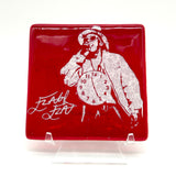 Flavor Flav  Fused Glass 4" Single Coaster