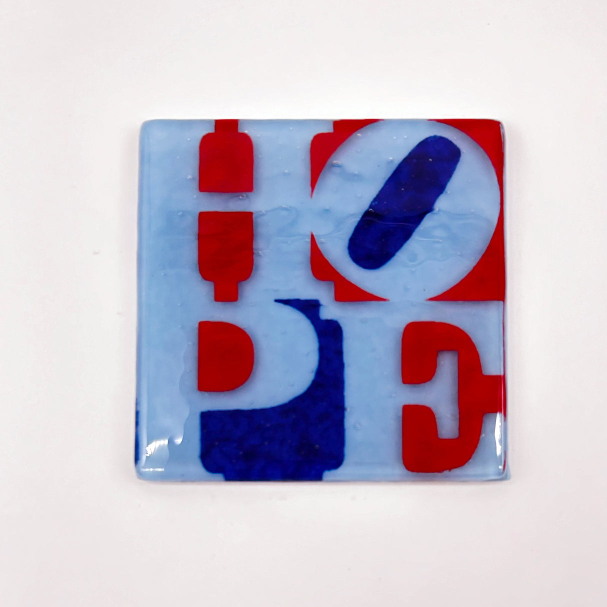 HOPE Fused Glass 4" Single Coaster