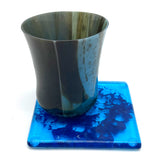 Hydrangea Handmade 4" Handmade Fused Glass Coaster