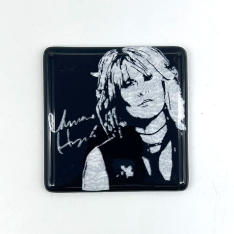 Chrissie Hynde  Fused Glass 4" Single Coaster