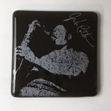 John Coltrane Fused Glass 4" Single Coaster