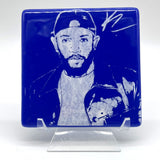 Kendrick Lamar Handmade 4" Fused Glass Single Coaster
