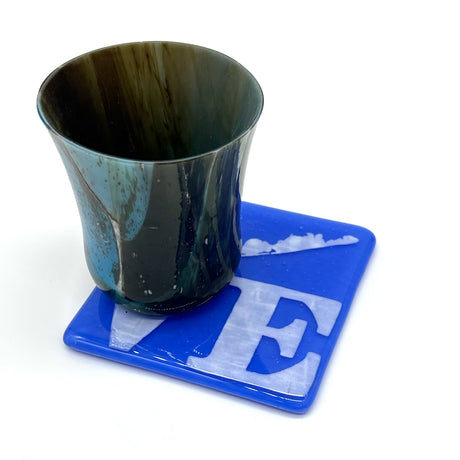 LOVE the Hamptons Fused Glass 4" Single Coaster