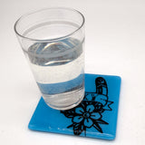 Lucky 13 Horseshoe Tattoo Fused Glass 4" Single Coaster