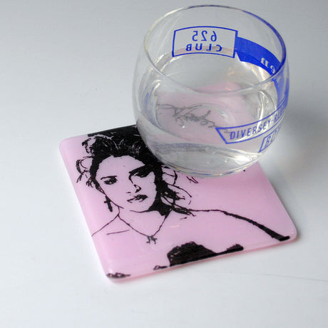 Madonna Fused Glass 4" Single Coaster (discontinued color)