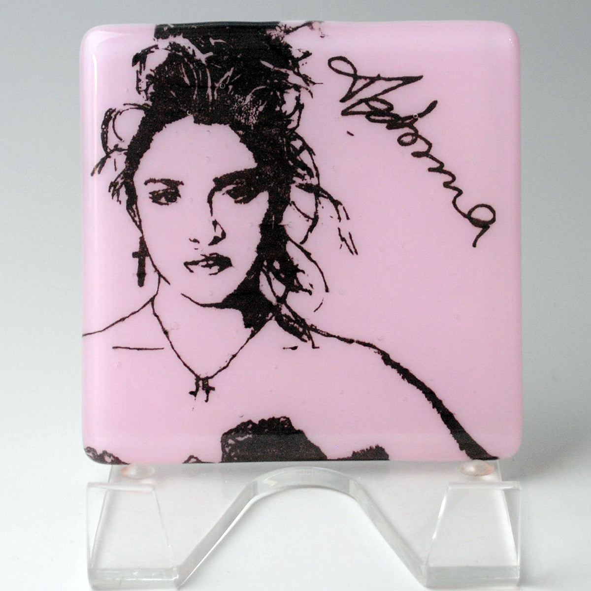 Madonna Fused Glass 4" Single Coaster (discontinued color)
