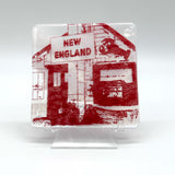 New England Lobster Shack Fused Glass 4" Single Coaster