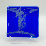 New York City Angel of the Waters Central Park Fused Glass 4" Single Coaster