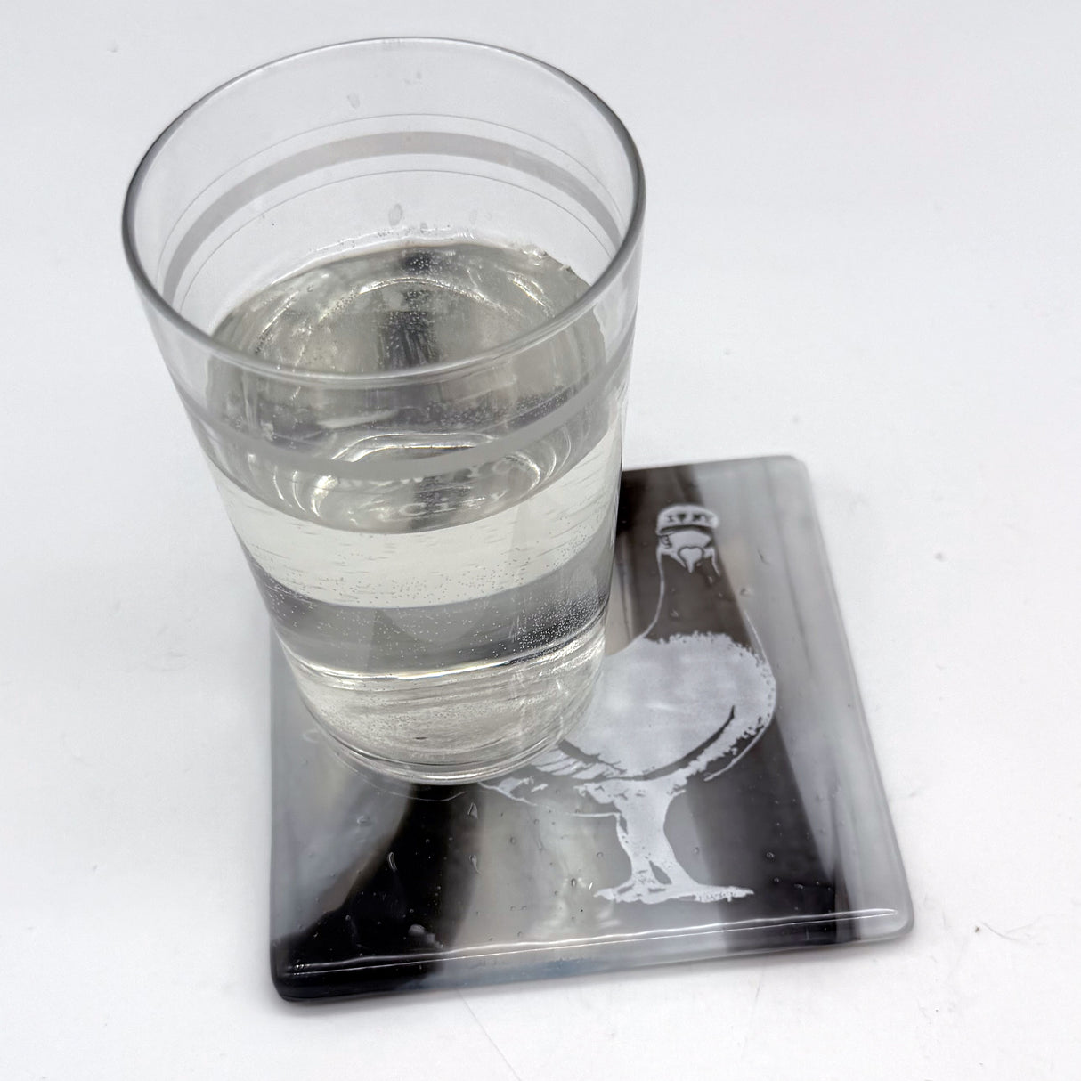 New York City Pigeon Fused Glass 4" Single Coaster