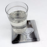 New York City Pigeon Fused Glass 4" Single Coaster