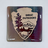 Great Outdoors National Parks Fused Glass 4" Single Coaster