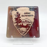 Great Outdoors National Parks Fused Glass 4" Single Coaster