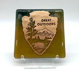 Great Outdoors National Parks Fused Glass 4" Single Coaster