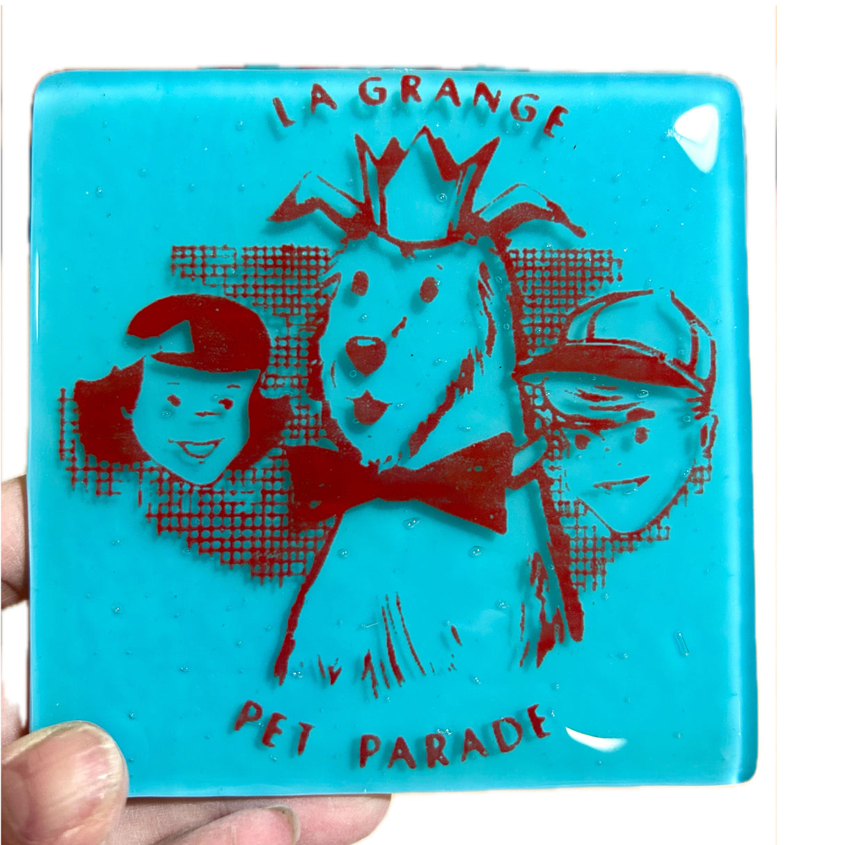 Custom Fused Glass 4" Single Coaster