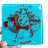 Custom Fused Glass 4" Single Coaster