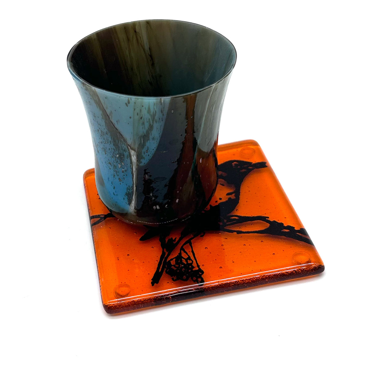 Birds | Robin Fused Glass 4" Single Coaster