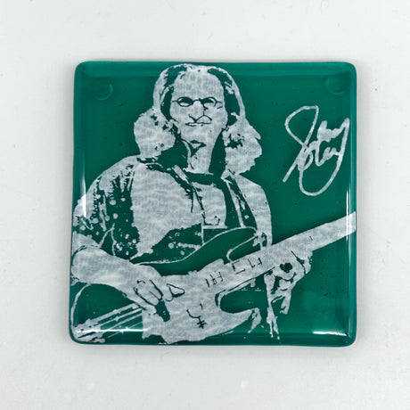 Geddy Lee Handmade 4" Fused Glass Single Coaster