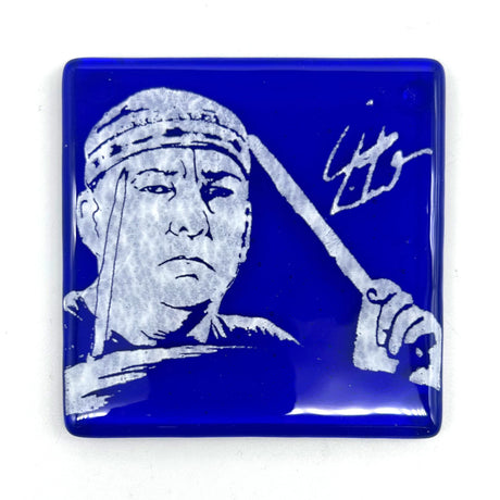 Neil Peart Handmade 4" Fused Glass Single Coaster
