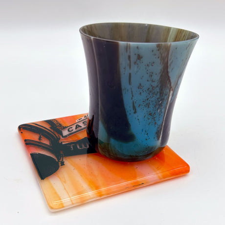 San Francisco Castro Street  Fused Glass 4" Single Coaster