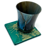 Fancy Cat (Suki) Handmade 4" Handmade Fused Glass Coaster