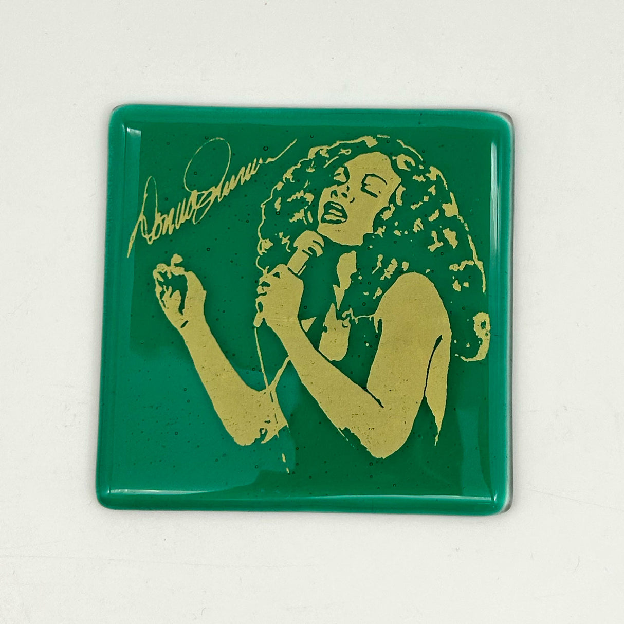 Donna Summer  Fused Glass 4" Single Coaster