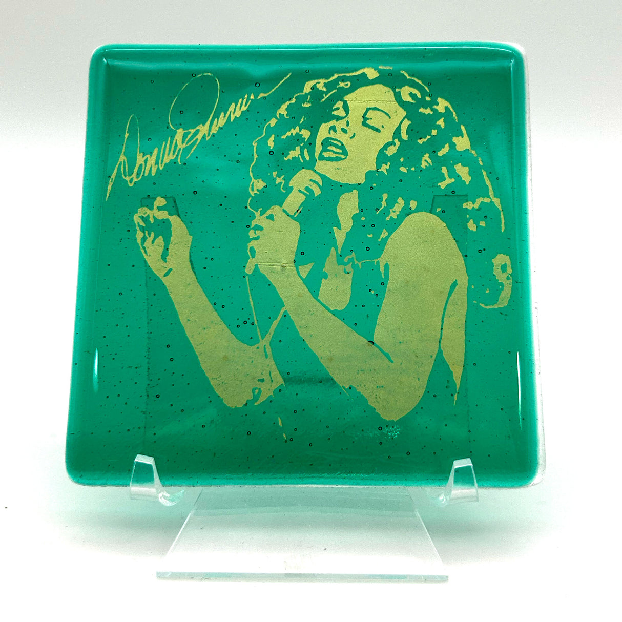 Donna Summer  Fused Glass 4" Single Coaster